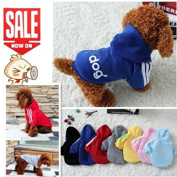 New Autumn Winter Pet Products Dog Clothes Pets Coats Soft Cotton Puppy Dog Clothes Clothes For Dog 7 colors XS-4XL